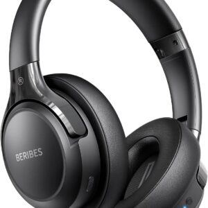 BERIBES Bluetooth Headphones Over Ear, 65H Playtime and 6 EQ Music Modes Wireless Headphones with Microphone, HiFi Stereo Foldable Lightweight Headset, Deep Bass for Home Office Cellphone PC Ect. - Image 3