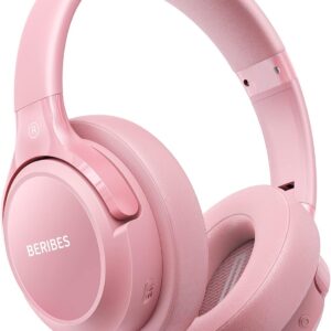 BERIBES Bluetooth Headphones Over Ear, 65H Playtime and 6 EQ Music Modes Wireless Headphones with Microphone, HiFi Stereo Foldable Lightweight Headset, Deep Bass for Home Office Cellphone PC Ect. - Image 5