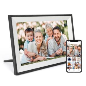 Digital Picture Frame 10.1 Inch WiFi Digital Photo Frame IPS HD Touch Screen Smart Cloud Photo Frame with 32GB Storage, Auto-Rotate, Easy Setup to Share Photos or Videos Remotely via AiMOR APP