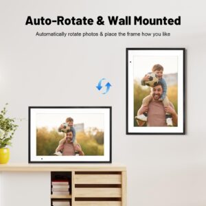 Digital Picture Frame 10.1 Inch WiFi Digital Photo Frame IPS HD Touch Screen Smart Cloud Photo Frame with 32GB Storage, Auto-Rotate, Easy Setup to Share Photos or Videos Remotely via AiMOR APP - Image 6