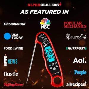 Alpha Grillers Meat Thermometer Digital – Instant Read Food Thermometer for Cooking & Grilling – Professional Kitchen Fathers Day Gift for Dad Men Him Husband - Image 3