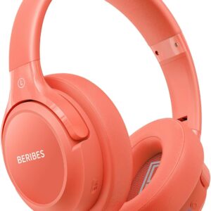 BERIBES Bluetooth Headphones Over Ear, 65H Playtime and 6 EQ Music Modes Wireless Headphones with Microphone, HiFi Stereo Foldable Lightweight Headset, Deep Bass for Home Office Cellphone PC Ect. - Image 4