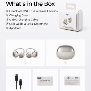 SHOKZ OpenDots ONE-Open-Ear Headphones, Clip-On Earbuds-Wireless Bluetooth Earbuds with Microphone-Secure, Lightweight, Comfort-Premium Dolby Audio-Water Resistant-Fast Charging-Up to 40 hrs Playtime - Image 3